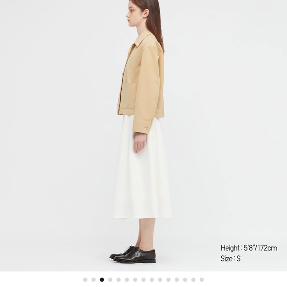 Uniqlo jersey short jacket beige - Picture 3 of 6